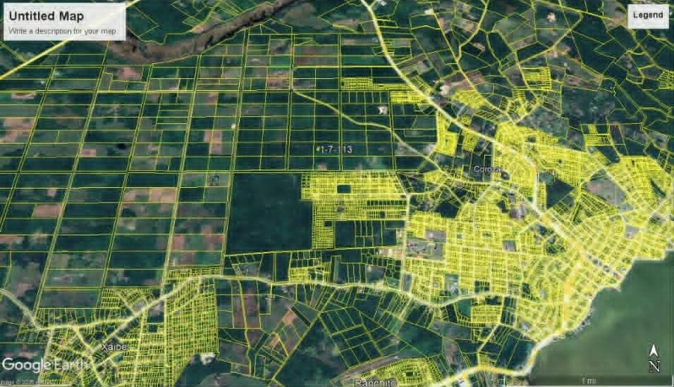 Parcel map of the Consejo Road S.W. subdivision land